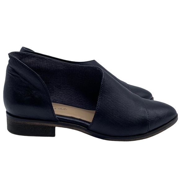 Diba True Loafer No Way Out Women's Black Leather D'Orsay Cut Out Casual 6.5 - Picture 4 of 11